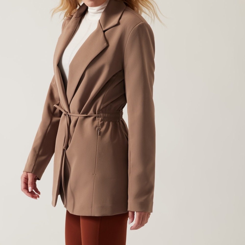 Athleta Endless Blazer olive green like New perfect condition! Zip pockets - Picture 10 of 10